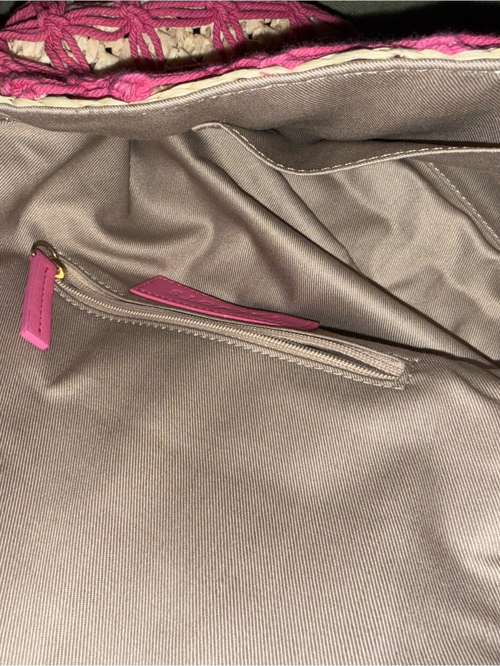 Talbots Pink and Cream Woven Crossbody Bag - Picture 2 of 4